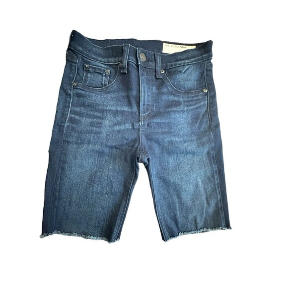 Rag And Bone Size 25‎ Denim Jean Shorts Jorts Dark Wash Cut Off Stretch #D1-10 - Picture 1 of 10